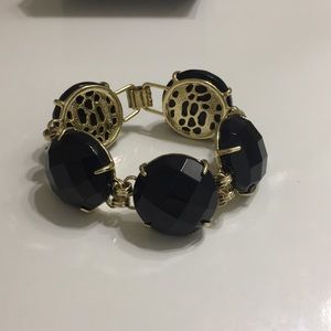 Kendra Scott Black and Gold Cassie Bracelet